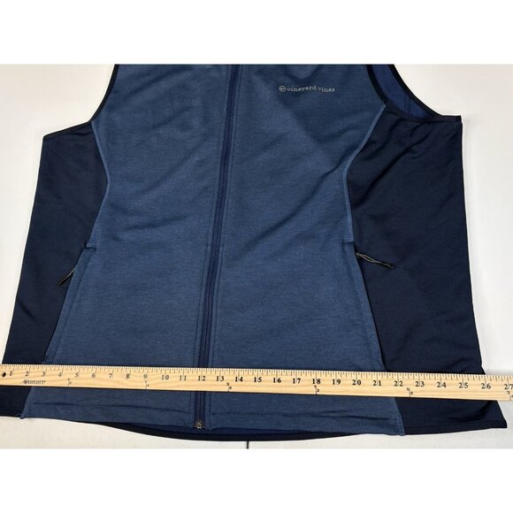 Vineyard Vines Oakfield Performance Vest Men’s XXL Navy Heathered Blue Stretch - Picture 10 of 13
